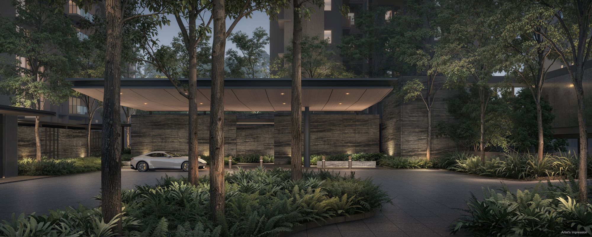 Artist's impression of the Dunearn House arrival court