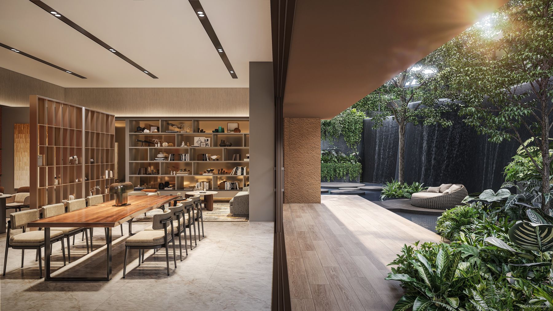 Artist's impression of the dining and library lounge